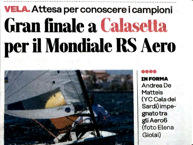 L’Unione Sarda – Gran finale a Calasetta per il mondiale RS Aero