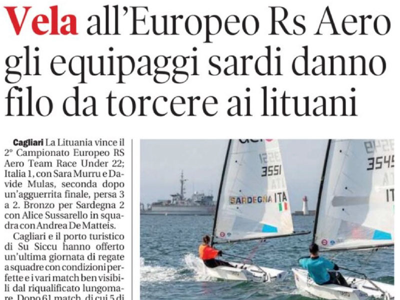 Articolo de La Nuova Sardegna sull'Europeo Aero